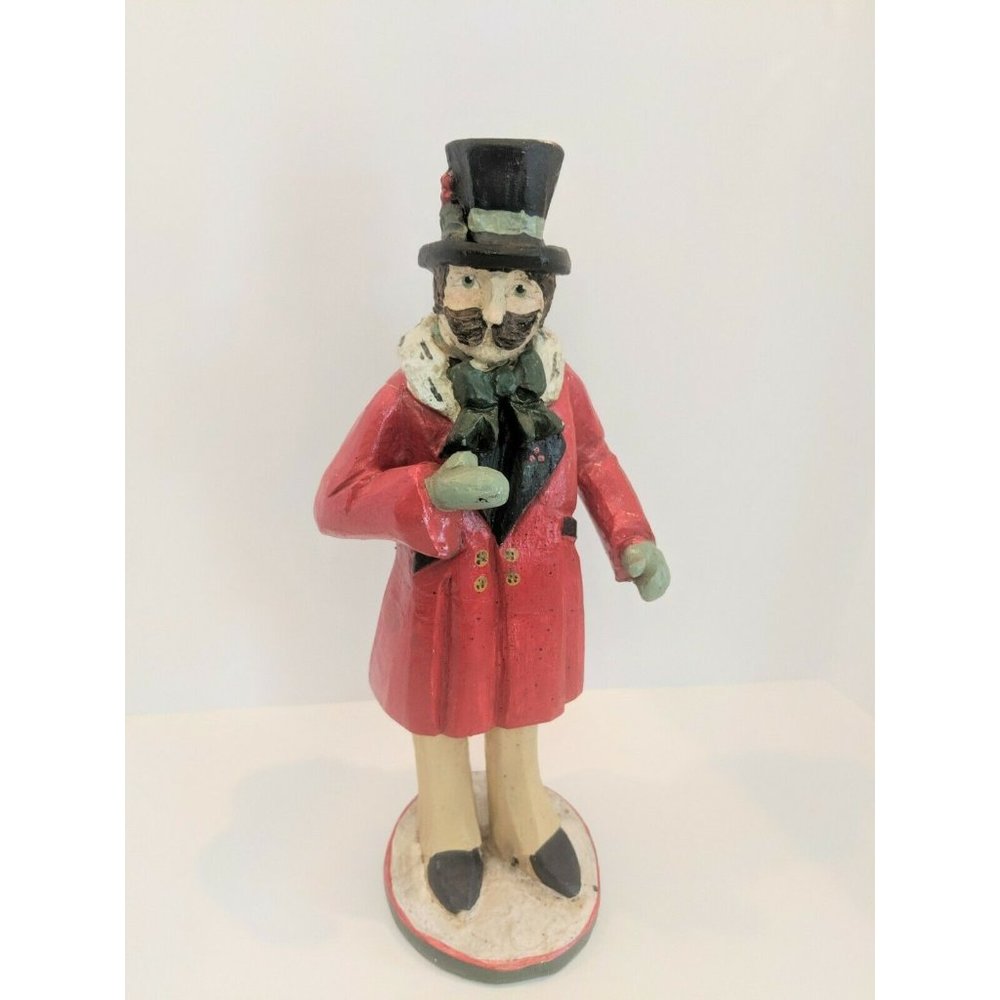 House of Hatten 12"tall Victorian Man On Christmas Day Denise Calla 1991 Caroler - Picture 5 of 7
